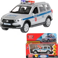 Модель GRANTACRS-12SLPOL-SR Lada Granta Cross 2019 Полиция серебристый Технопарк  в коробке 340-453