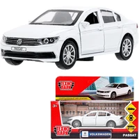 Модель PASSAT-12-WH VOLKSWAGEN PASSAT 12 см, двери, багаж, инерц, белый Технопарк 439-607