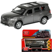 Модель QX80-12-GY INFINITI QX80, длина 12,5 см, двери, багаж, инер, серый Технопарк в коробке /72/ 438-656