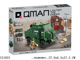 Конструктор C21023 QMAN Боевая машина 492 дет. в кор. 624-170