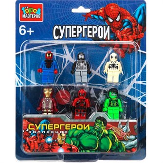 Город мастеров 18142-ZH Фигурки Спайдермен+Супер герои -6 шт. 625-801