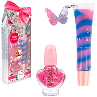 Набор Beauty Duet блеск д.губ и лак д.ногтей, цв.фиолет Т24418 695-595