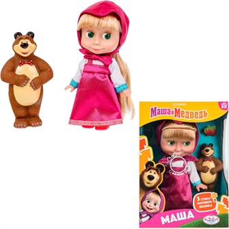Кукла Карапуз 83034S25 Маша и Медведь маша 25см, озвуч, медведь 908-489