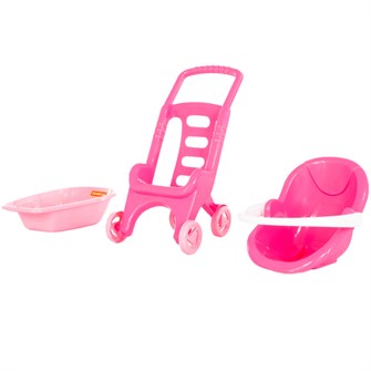 Коляска Pink Line 3x1 в сетке 42842 П-Е /2/ 409-106