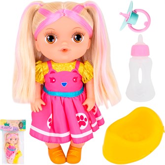 Кукла Miss Kapriz MK2325LK-B 30 см. с аксесс. в пак. оптом 907-680