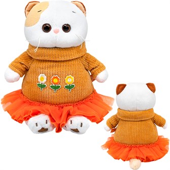 Ли-Ли Кошечка в трикотажном платье с оборкой LK27-170 146-233