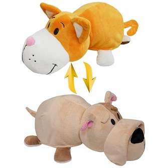 Игрушка Вывернушка 2 в 1 Оранжевый кот-Бульдог 1toy Т10926 416-930
