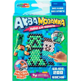 Набор ДТ Аквамозаика 200 бусин Мир пикселей МУЛЬТИ АРТ AB-120541 993-435