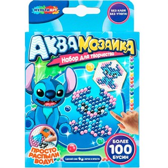 Набор ДТ Аквамозаика 100 бусин Стич МУЛЬТИ АРТ AQUASTICH-123457 993-454
