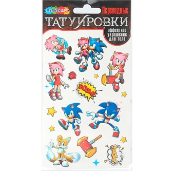 Набор для творчества Тату Эми и Соник 1 лист МУЛЬТИ АРТ TATTOO-123229 993-930