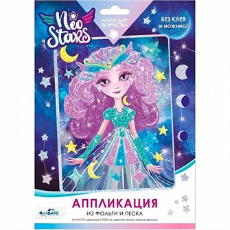 Набор для творчества Аппликация из песка и фольги. Neo Stars.Луна 07248 993-334