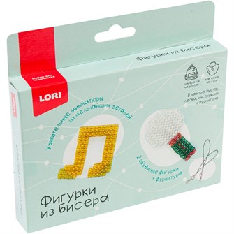 Набор для творчества Фигурки из бисера. Брелоки Нота, микрофон Бис-109 Lori 995-264
