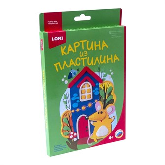 Набор для творчества Картина из пластилина "Мышка у домика" Пз/Пл-012 Lori 777-135