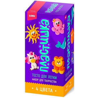 Набор для творчества Тесто для лепки 4цв по 50 г Тдл-074 Lori 983-245