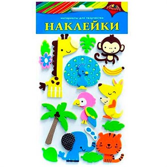 Наклейки из ЭВА "Зверята" Ассорти С3476-19 987-630