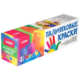 Набор для творчества Пальчиковые краски 4 цв. по 40 мл. Пкр-005 Lori 977-048