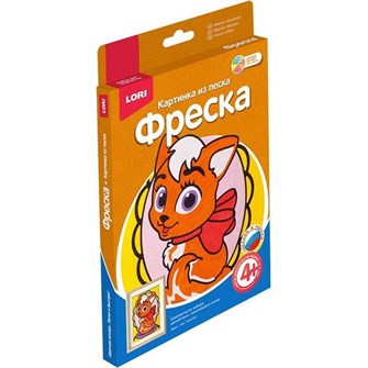 Набор для творчества Фреска Картина из песка Кошечка Пз/Ф-002 Lori 476-943