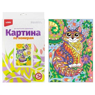 Набор для творчества Картина по номерам для малышей "Котик" Ркн-012 Lori 777-324