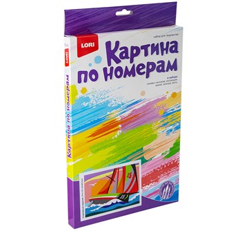 Набор для творчества Картина по номерам для малышей "Спортивный парусник" Ркн-102 Lori 996-344