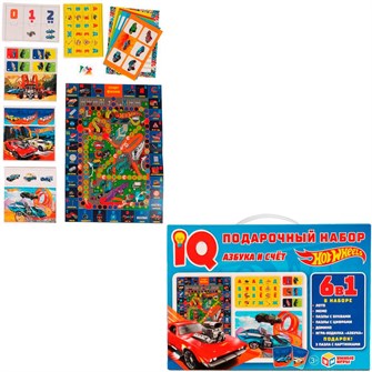 Игра Азбука и счёт. IQ-подарочный набор 6 в 1. Хот Вилс 4680107928030 /10/ 834-501