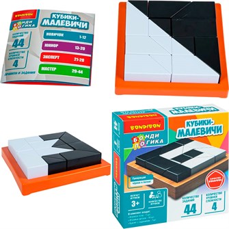 Игра логическая БондиЛогика Bondibon Кубики-МАЛЕВИЧИ ВВ6432 935-515