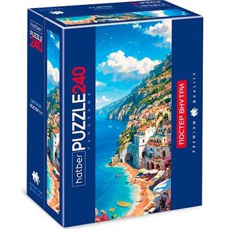 Пазл 240 Побережье Италии Compact Box + Постер для сборки 089840 935-992
