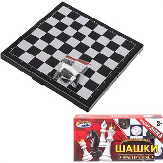 Шашки магнитные коробка 20*8*3 см ИГРАЕМ ВМЕСТЕ D947-H37096-R 936-646