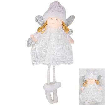 Елочное украшение мягкая игрушка Ангел 21 см 230-3966 751-250