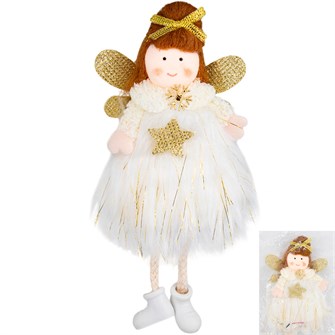 Елочное украшение мягкая игрушка Ангел 18 см 230-3961 751-251