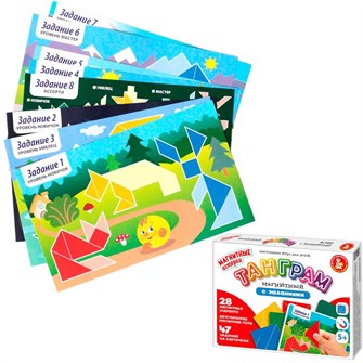 Игра Танграм магнитный с заданиями. Серия Магнитные истории 04053 711-007