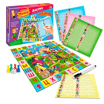 Игра Пиши-стирай.Азбука 02666 834-837