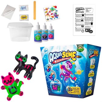 Лизун Средний набор "Aqua Slime" для изготовления фигурок из цветного геля AQ001 449-987