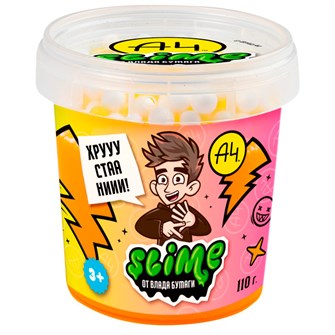 Лизун Slime Crunch-slime оранжевый 110 г. Влад А4 SLM060 547-655