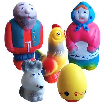 Набор резиновых игрушек Курочка Ряба и золотое яичко СИ-725 448-464