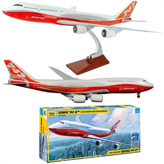 Сборная модель 7010 Самолет Боинг 747-8 141-856