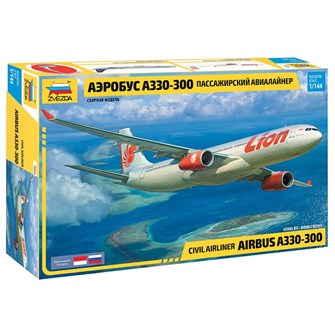 Сборная модель 7044 Пассажирский авиалайнер Аэробус А-330 142-449