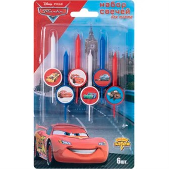 Свечи для торта Disney Тачки2 6штМ. 1502-1046 560-440