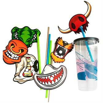 Трубочки для коктейля Animal Smile 6шт 6065140 461-654