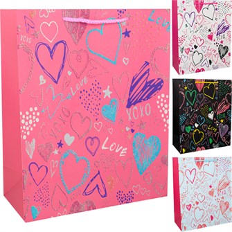 Пакет 18х23х10см сердца Love 141V-924 562-849