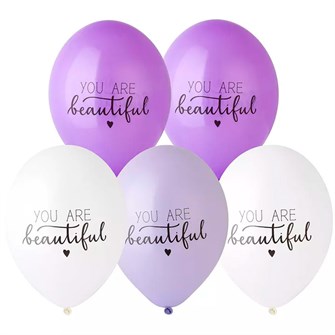 Набор шаров You Are Beautiful 36 см 5 шт. в уп 1111-1270 /цена за упак/. 560-392