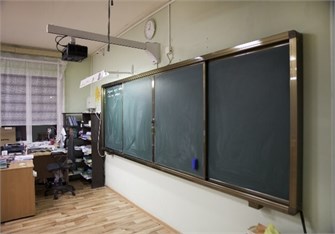 Рельсовая раздвижная доска Просигма (рамная, настенная, 4 доски) ✅ 1014