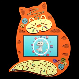 Интерактивная панель с бизибордом Service.Interactive "Котик", 24” ✅ 1462