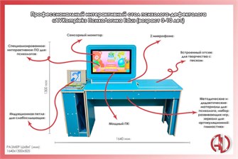 🔰Профессиональный интерактивный стол психолога-дефектолога «AVKompleks ПсихоЛогика Edu» (возраст 5-18 лет) ✅ 1290