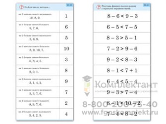 Комплект карточек (10) Больше, меньше, равно 56660800