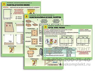 Комплект таблиц для нач. шк. Технология. Обработка бумаги и картона-1 (8 таб, А1, лам,с разд.мат.) 2093014558