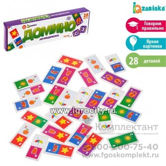 Домино «Логопедическое: звуки С, С`, З», пластик, арт. 6385370 2011614373