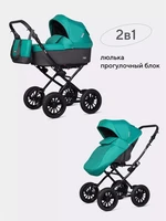 Коляска 2 в 1 Riko Basic Bella Classic 2025 03 серый-малахит 5907729455300