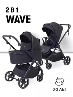 Коляска 2 в 1 Rant Basic Wave Black 4670078663474