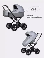 Коляска 2 в 1 Riko Basic Bella Classic 2025 01 серый-графит 5907729455294