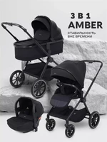Коляска 3 в 1 Mowbaby Amber Black 4670078656445